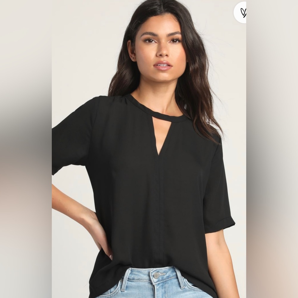 Black Cutout Top
